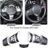Matt Black For Toyota FJ Cruiser 2007-21 Steering Wheel Button Cover Trim