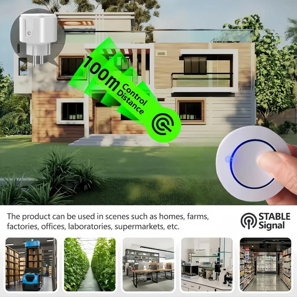 Bezprzewodowy pilot RF 433MHz 220V 110V Odbiornik przekaźnikowy Inteligentne gniazdo Wtyczka elektryczna Gniazdka elektryczne Do światła lampy Dom