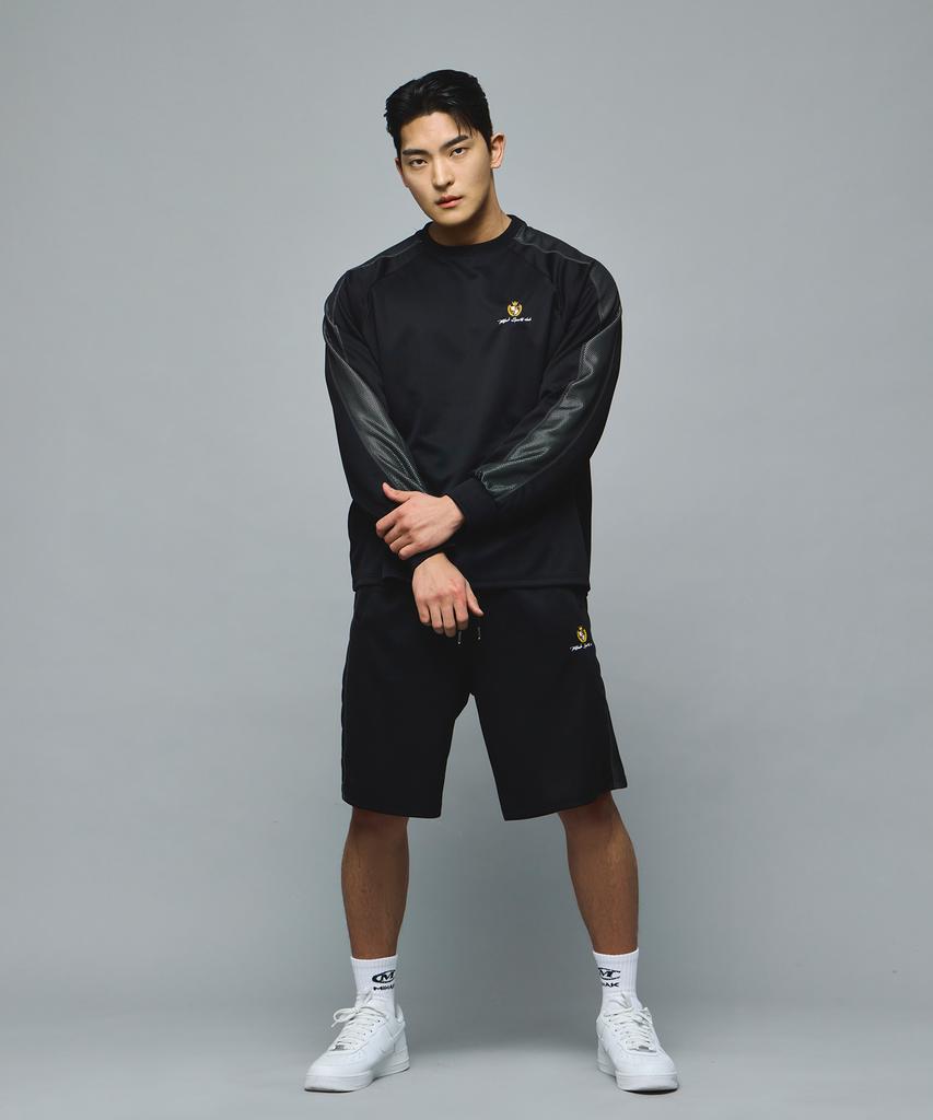 Mihag Ivy League Mesh Jersey Half Pants (Black)