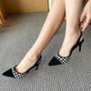 Woman Heel Shoes Sandals Women's  New Summer Pointed Sandals Female Thin Heel Shoes Fashion Women's Shoes Zaptos Mujer