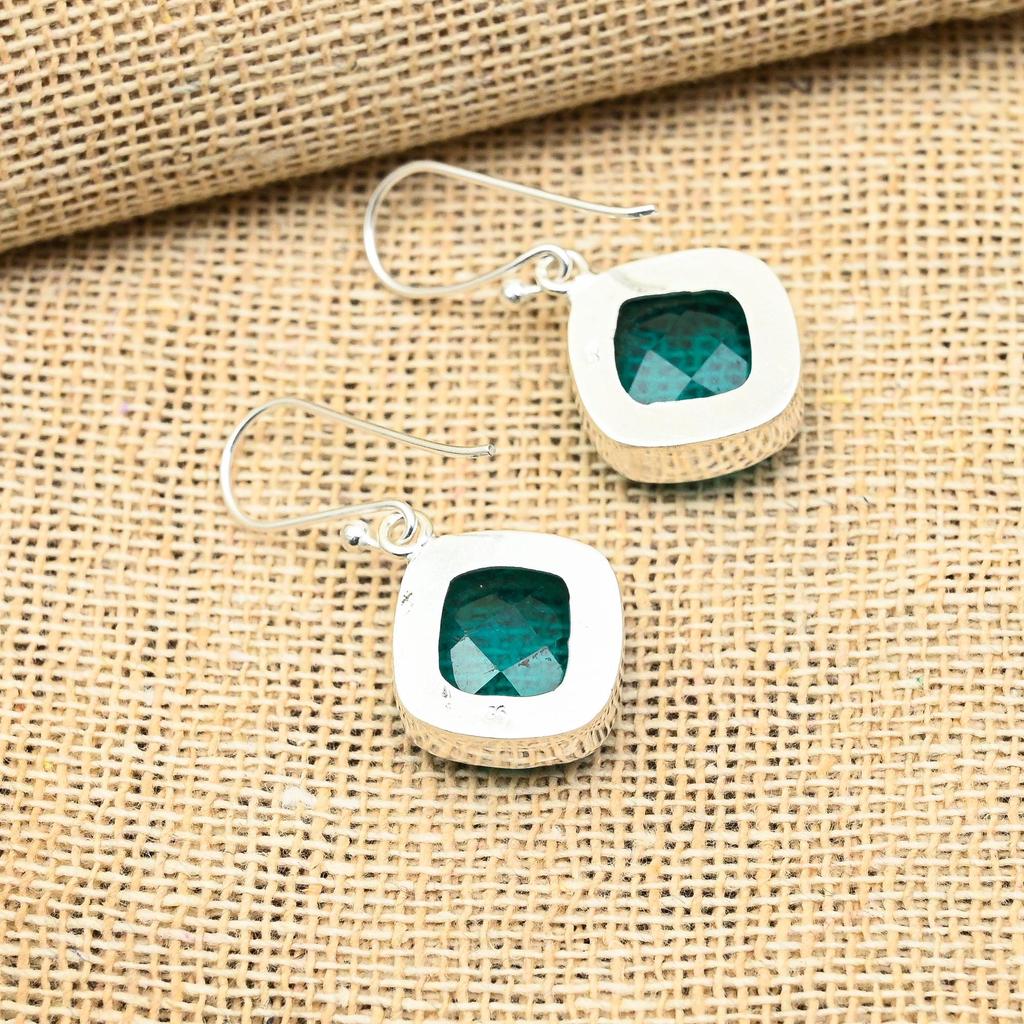 Indicolite Edelstein handgefertigt 925 Sterling Silber Schmuck Ohrringe für Frauen