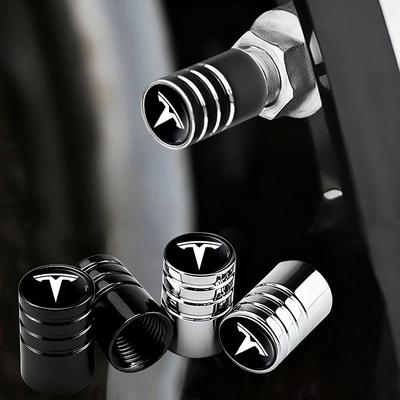 4Pcs Car Tire Valve Cap Alloy Wheel Valves Cover Accessories For Model 3 Model S Model X Model Y Cybertruck Roadster
