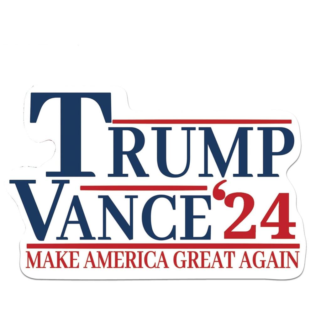 TrumpVance 2024 Stickers - For President 2024-2024 Election - 5 Inches On Longest Side - Premium Vinyl - For Cars, Trucks, Skateboards, Laptops(10pc)