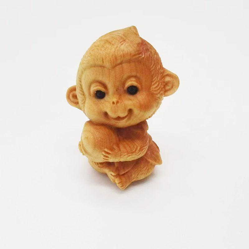 Mini Holz 12 Tierkreiszeichen Drache Affe Küken Ochse Tiger Hase Schlange Maus Tiere Figur 1,96" Büro Wohnkultur Geburtstagsgeschenk