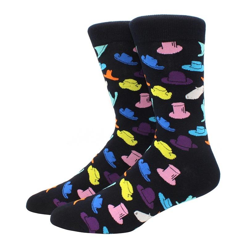 Herren mehrfarbig bedruckte Früchte, Essen, Damensocken, lustig, Skateboarden, Hip-Hop, Tiere, Socken