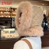 Pattern Plush Checkered Hat Women Winter Ear Protection Outdoor Warmth Cap Gift