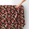 Royal Samt Stoff Polyester Zum Nähen - Motiv Rosen Auf Schwarzem 2