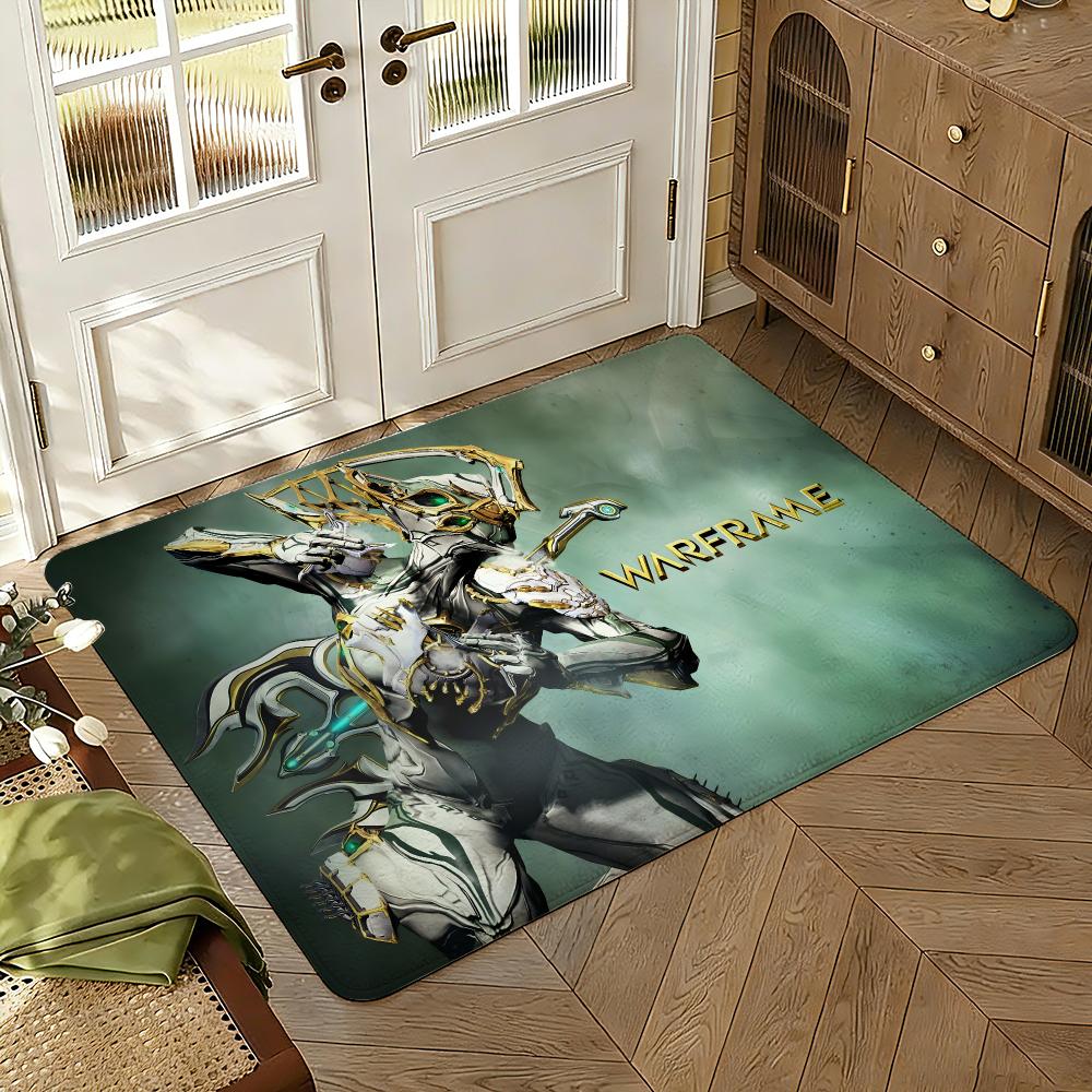 Warframe Floor Mat Soft Thickened Absorbent Non-Slip Bedroom Living Room Door Mat Home Decor Flannel Rugs
