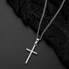 Elegant Crosses Necklace Charm Sturdy Alloy Pendant Comfort Fits with Adjustable Length Chain for Everyday Wear