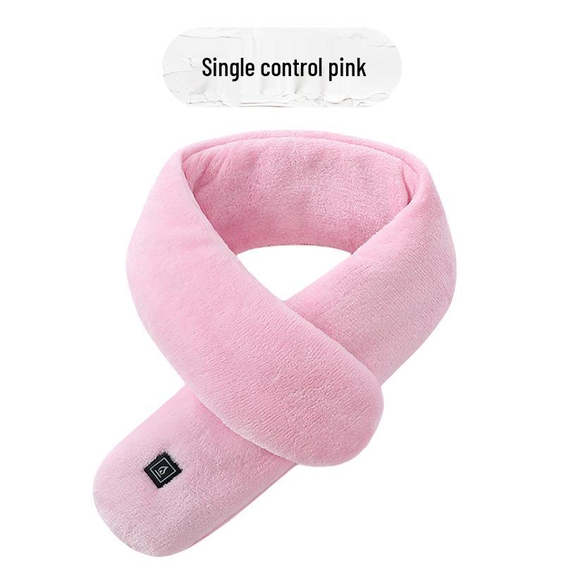 Smart Heated Scarf with Vibration Massage for Men & Women - Winter Neck Warmer, Solid Color
