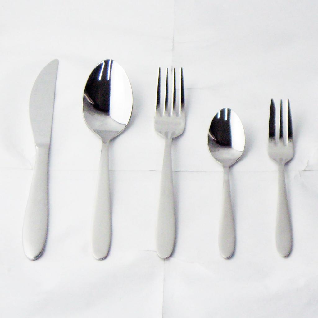 Todai Basis Essbesteck-Set für Edelstahl Hergestellt in Japan Set, 5-teilig, 18-8 Stahl, Tsubame-Sanjo,