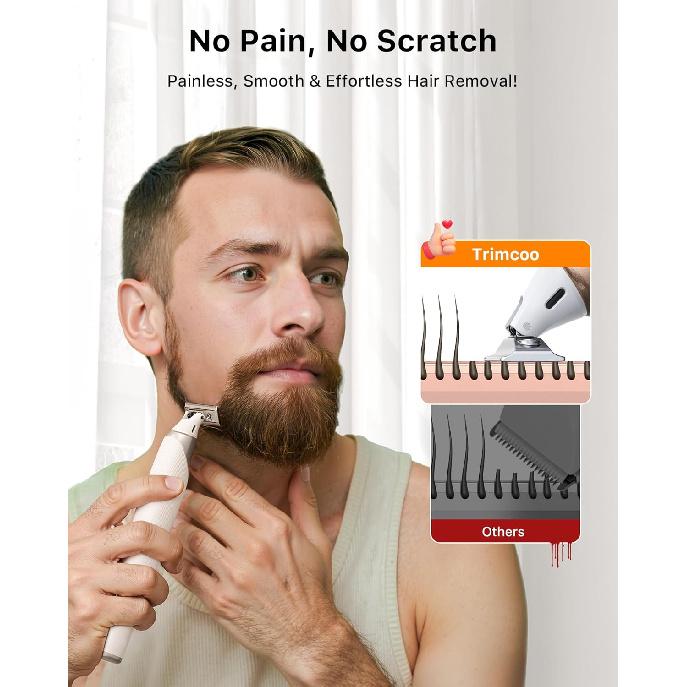 [2025 Upgraded Beard & Body Hair Trimmer for Men [All-in-One] USB-C Fast Charging, Groin & Ball Hair Painless Electric Shaver, Travel Razors,