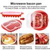 1PC/3 PCS Microwave Bacon Tray with Splatter Lid Safety Quick and with No Mess Non-Stick Cooker Make Crispy Bacon in few Minutes