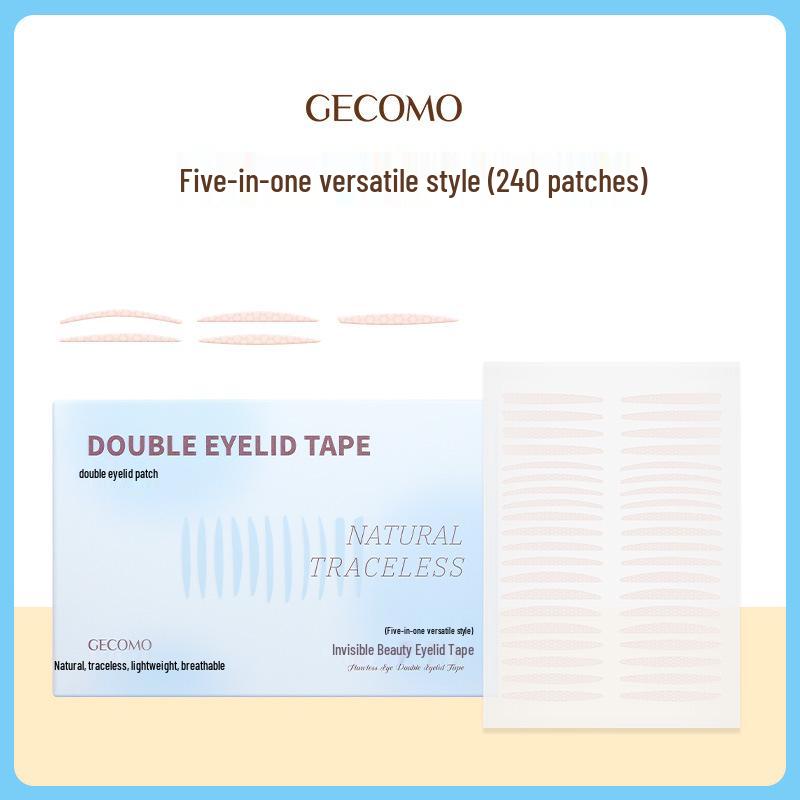 GECOMO Invisible Double Eyelid Stickers: Long-lasting, Versatile Style for Inner and Single Eyelids.
