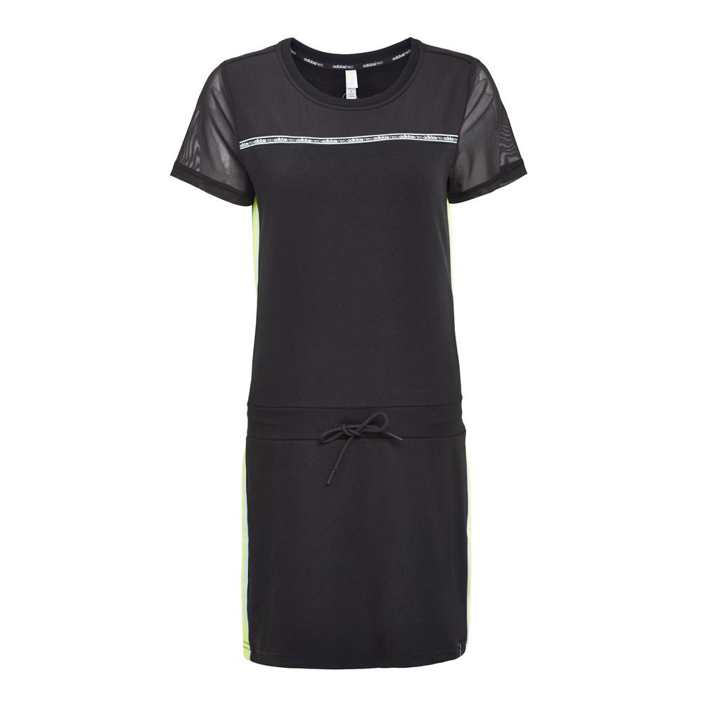 

Adidas Серия Neo Casual Life Модное Удобное Платье с Коротким Рукавом и Круглым Вырезом с Буквами Женские Платья AY9770 XL