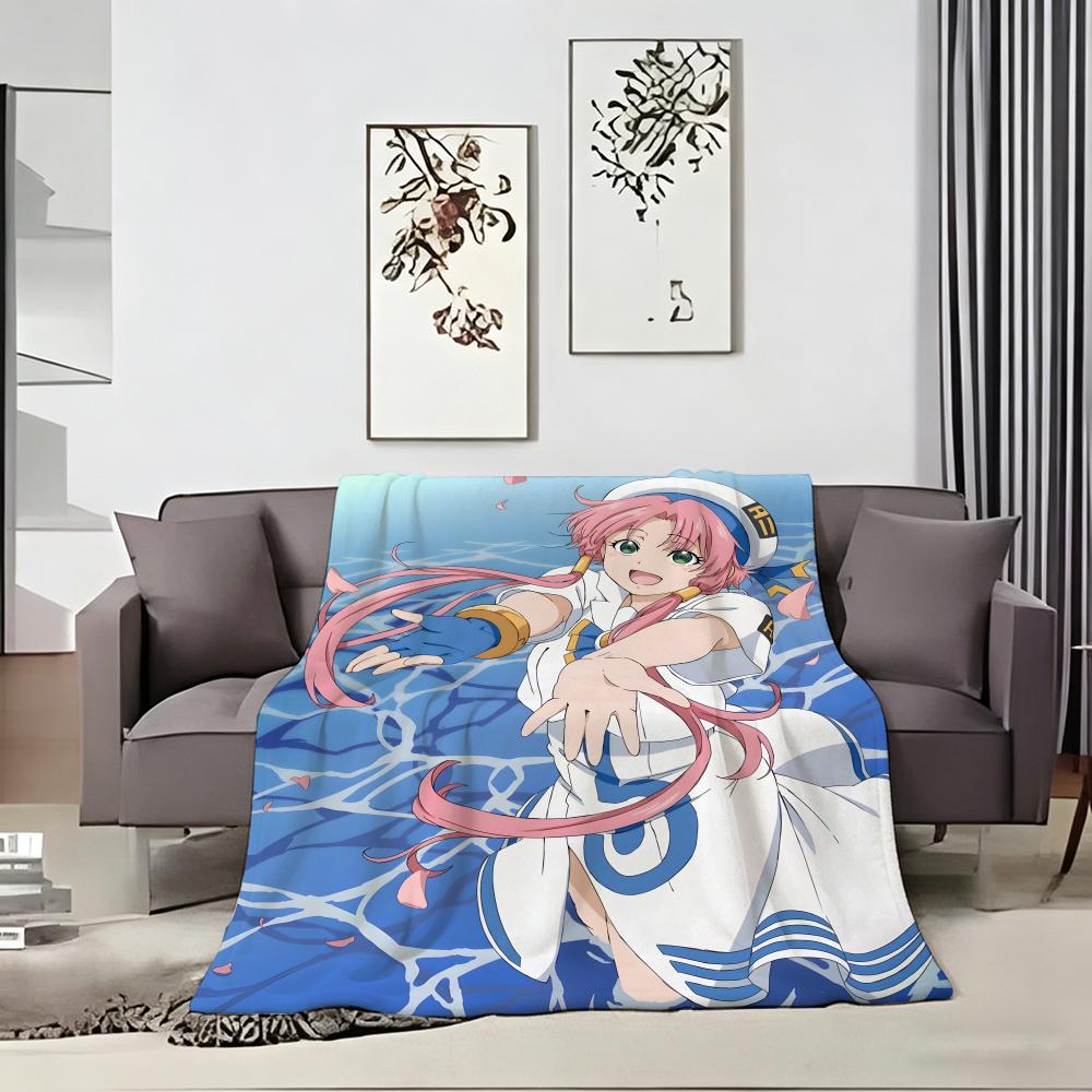 Anime Figure A-ARIAA Throw Lightweight 240g Flannel Blanket Soft Skin-friendly for Summer Cooling