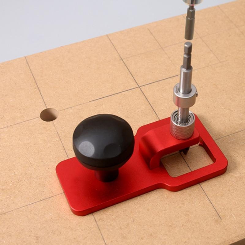 Heavy Duty Aluminum Alloy Hole Puncher Space Saving Fit for Office School Woodworking Projects Ergonomic Handle Design