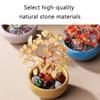 Colorful  Stone Wealth Tree Colorful Tea Bowl Base Home Desk Living Room  Decoration