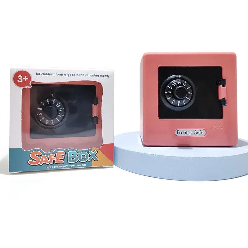 Mini Safe Piggy Deposit Bank Household Banknote Lock Password Money Box Cash Coins Saving Storage Code Case Child Christmas Gift