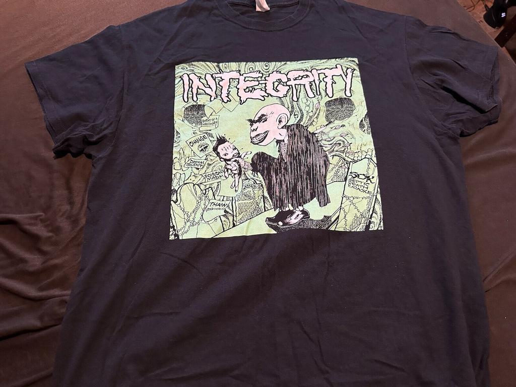 Vtg Integrity Band Cotton Black Unisex Concert S To 5XL