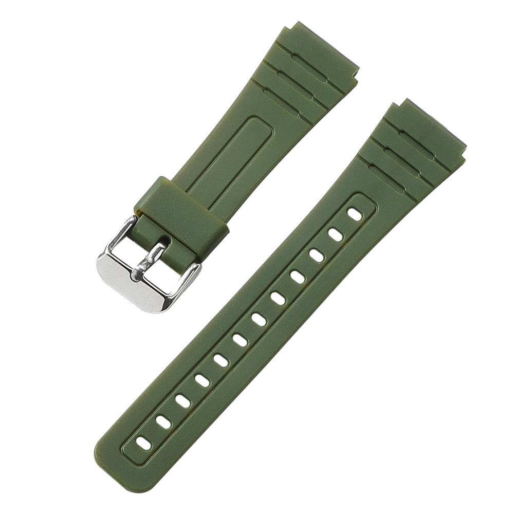 18mm Soft Silicone Watch Strap for CASIO F91W W-800H for W800H SGW400 F91W F84 F105/108 A158/168 AE1200/1300 Men Wrist Bracelet