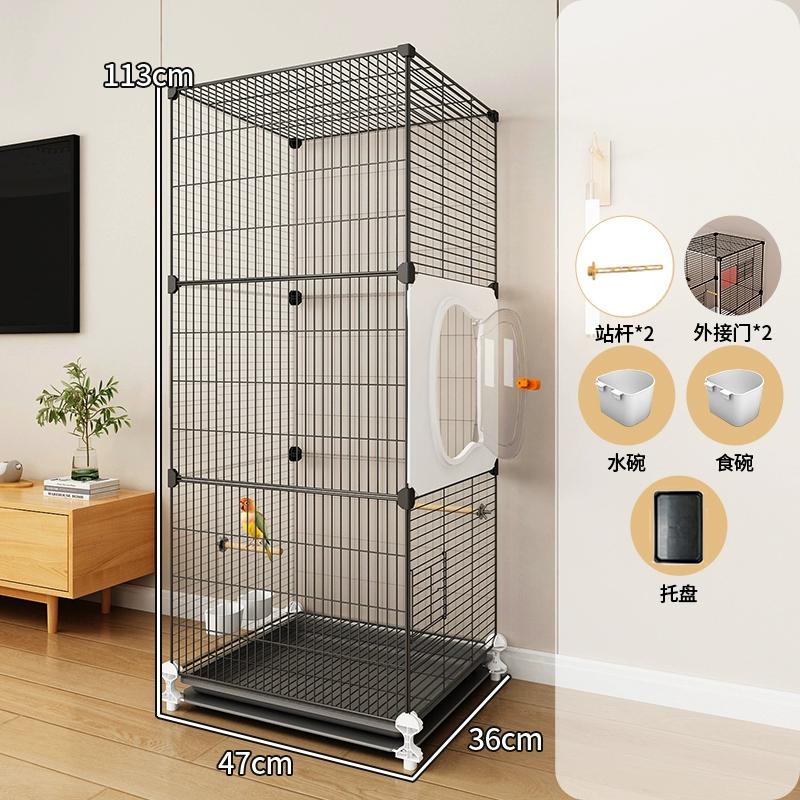 Large Bird Cage for Parrots New Design Luxury Villa for Budgies Cockatiels Lovebirds Spacious Premium Aviary with Modern Feature