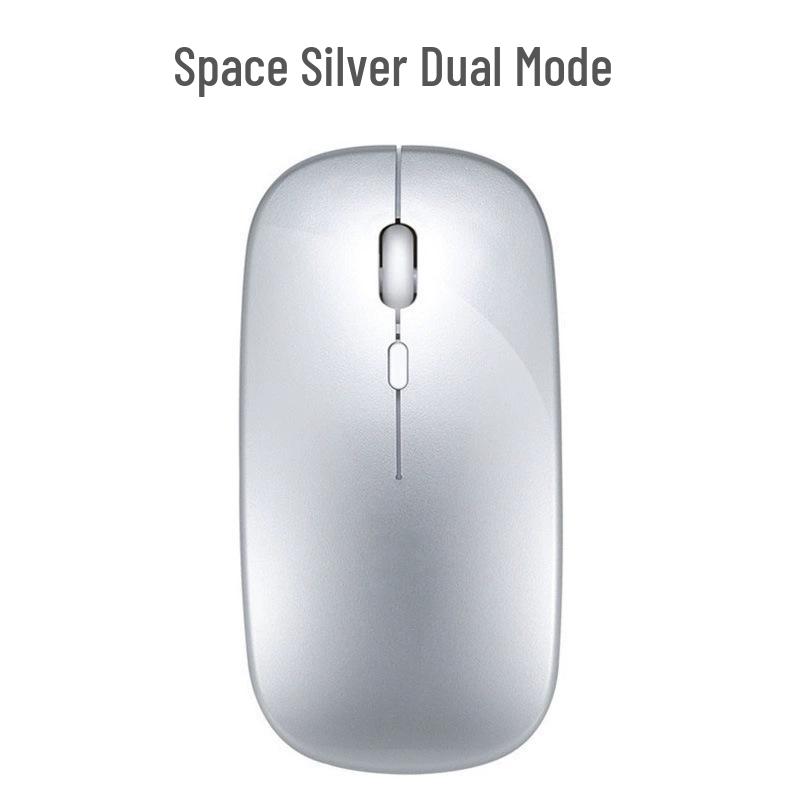 Dual-Mode Ultra-Thin Rechargeable Bluetooth Silent Mouse with Luminous Feature for Office and Tablet Use