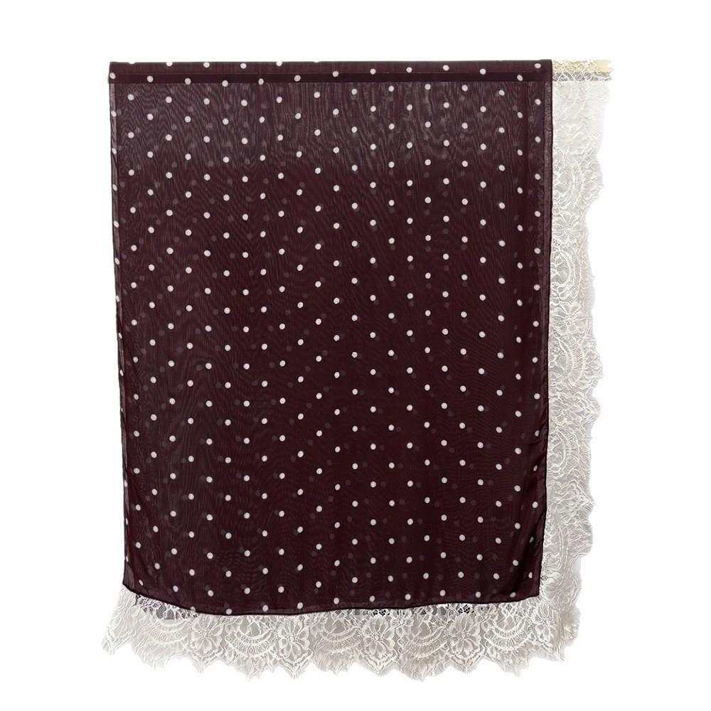 Polka Dot Print Muslim Hijab Scarf Lace Double Sided Hijab Fashion Turban Head Scarf Women Ramadan