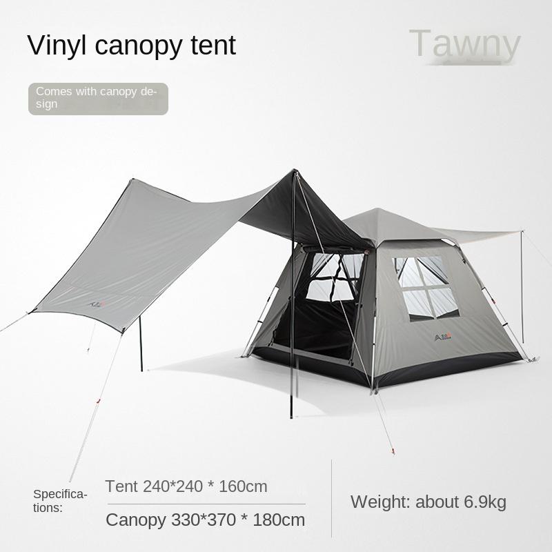 

Полностью автоматическая палатка с виниловым навесом для кемпинга в дикой природе, защита от дождя, интегрированное снаряжение для кемпинга на открытом воздухе, удобное для ночлега, полный комплект