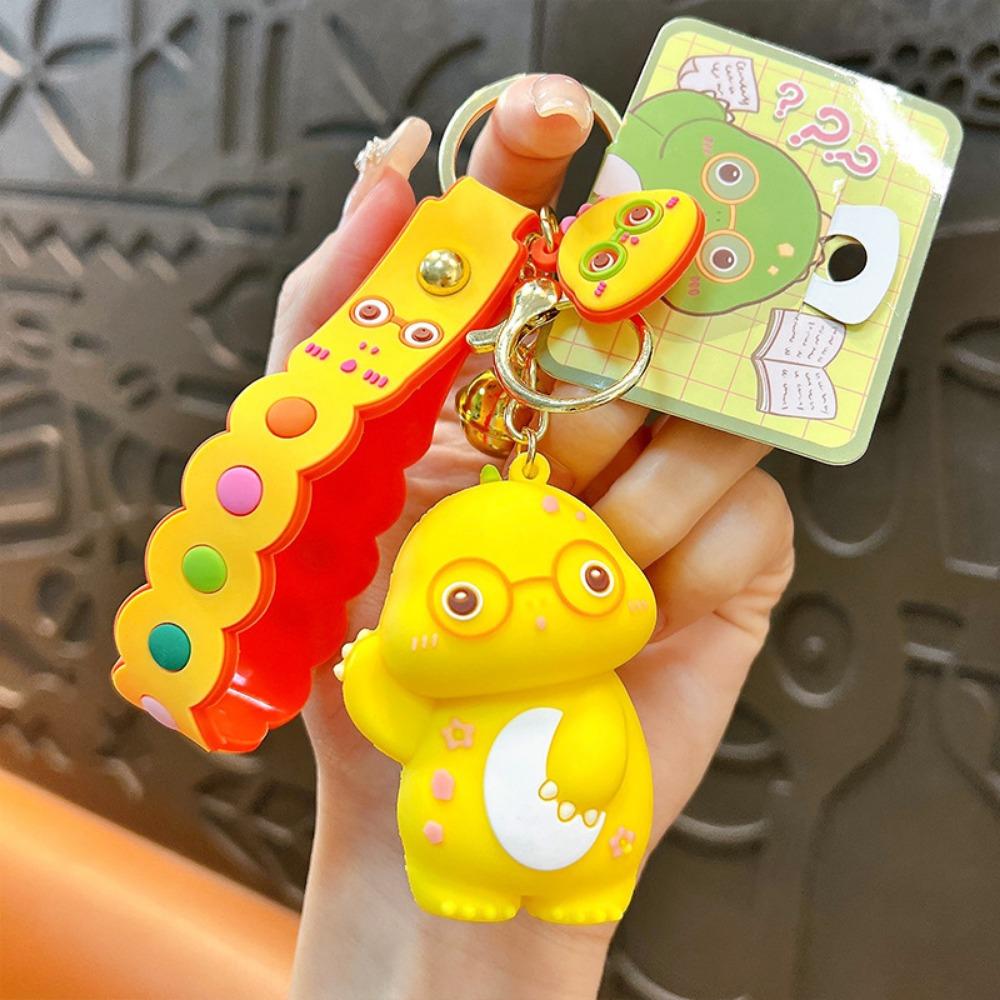 Raise Hand Dinosaur Glasses Dinosaur Keychain Lucky Lucky Dinosaur Pendant  Unisex