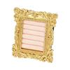Tabletop Jewelry Display Holder with Ornate Frame, Four Ring Rows for Counter Merchandising, Vanity Storage, and Styling Use