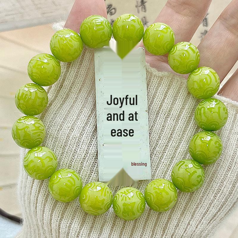Bodhi Root Six-Character Mantra Beads: Women's Wrap-Around Bracelet for Prayer & Meditation.