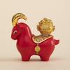 360 Degree Rotatable Lucky Sheep Figurine Gourd Resin Figurine Wealth Goat Statue  Desktop Ornament