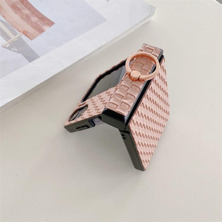 Applicable To OPPO Find N2 Flip Braided Ring Buckle Mobile Phone Case Folding Case Back Cover Anti-drop Protective Cover