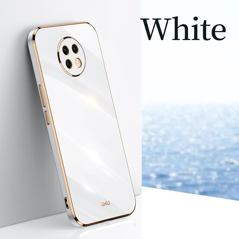 Pokovený čtvercový držák prstenu na prst pouzdro na telefon pro Xiaomi Redmi note 9T 9 T redmi9T note9 T Nfc Luxusní měkký silikonový kryt se stojánkem