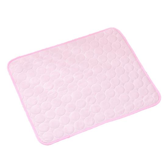 Dog Cooling Mat, Self-Cooling Summer Pet Mat, Breathable Ice Silk Cooling Pad, Washable Portable Self-Cooling Mat for Large Small Dogs Cats S розовый