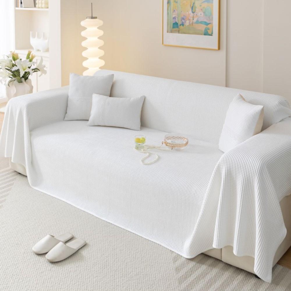 

Чехол для дивана в скандинавском стиле, плед для гостиной, современный однотонный чехол из ледяного шелка для кемпинга и пикника 180x130