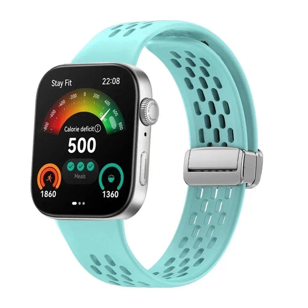 Sport Strap Compatible for Huawei Watch Fit 4 Fit 3 Soft Silicone Band Magnetic Buckle Watchband for Huawei Watch Fit 4 Pro