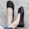 Fashion GKTINOO Women Loafers Genuine Leather Flat Heels Flower Round Toe Soft Solid Shoes Platform Ladies Shoes Zapatos De Mujer