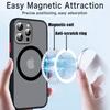 For Magsafe Luxury Armor Matte Phone Case For iPhone 16 14 13 11 12 15 Pro Max Plus XS Max XR X Magnetic Wireless Charge Cover