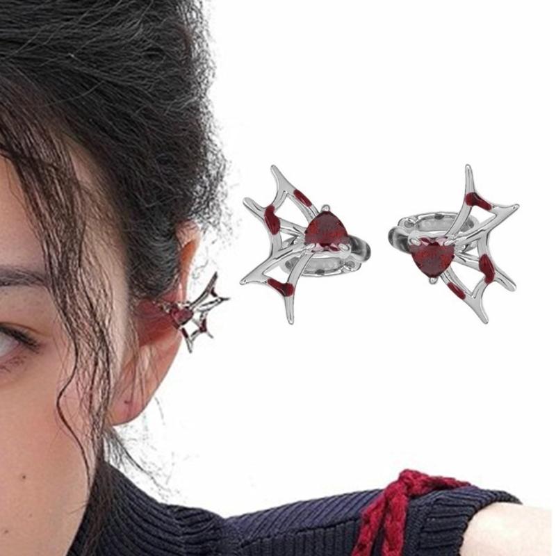 Animal Earrings Bat Clip On Earrings Fashion Cartilage Earrings Halloween Earrings Heart Earrings Jewelry Gift for Women