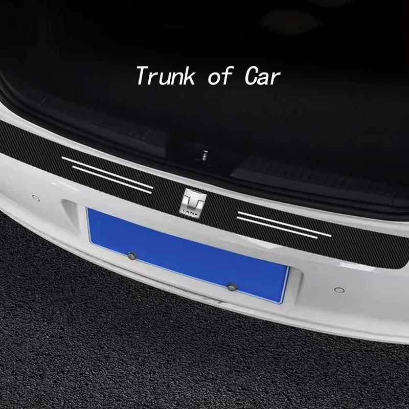 Car Door Sill Carbon Fiber Sticker Threshold Side Anti Scratch Tape Waterproof Decal for Great Wall GWM WEY Tank 300 500 Tank300