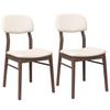 Dining Chairs with Cushions 2 pcs Brown Solid Rubberwood