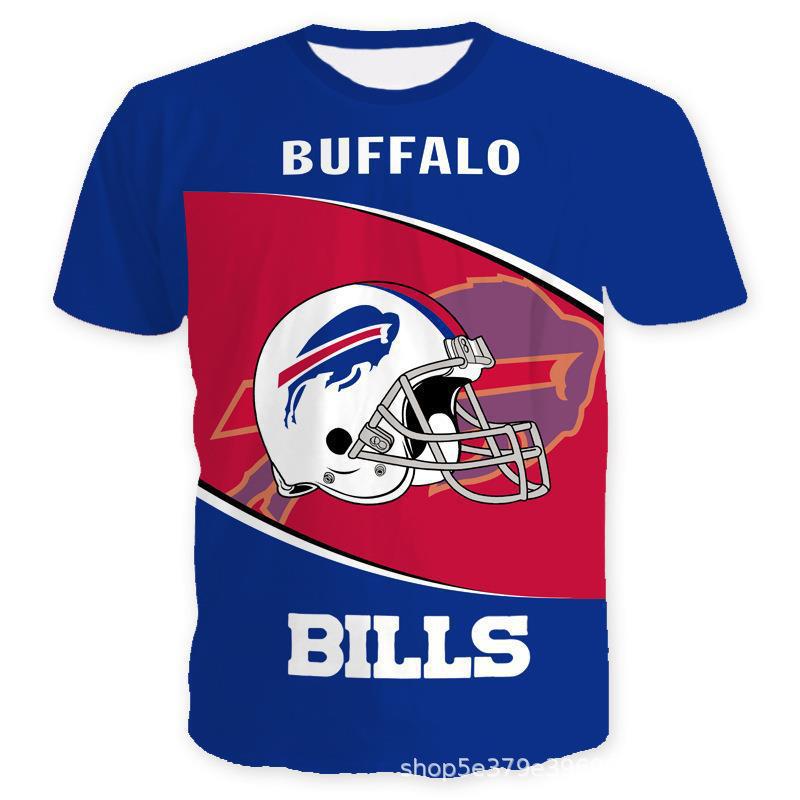 American Football Short Sleeved Men's 3D Digital Printed Sports NFL Sports Needle Eye T-shirt