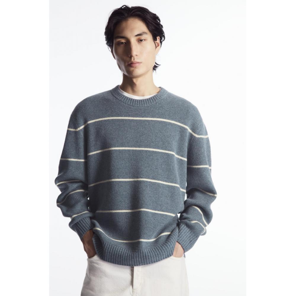 

COS Japan striped wool and yak blend sweater