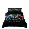 Spielkonsole Bettbezug Set Für Jungen Mädchen Kinder Weltraum Galaxie Gaming 3 Teile Mikrofaser Gamer Bettwäsche Teenager Bettdeckenbezüge
