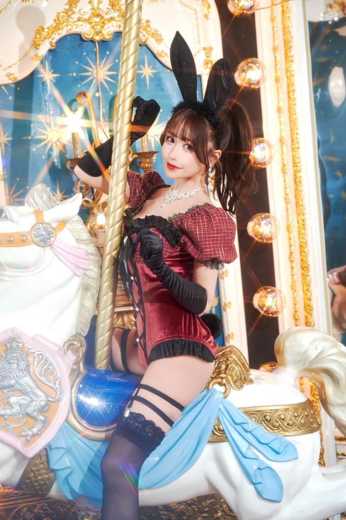 Luxterra Cosplay Halloween Rouge Bunny Red [Clear Stone] Women's