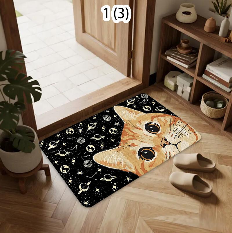 

Cat Pattern Carpet Mat Rug Home Decoration Kitty Theme Floor Mat Entrance Doorway Indoor Decorative Floor Mat Door Mat 50X80cm