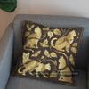 2D Golden Cats On Branches Patterned Pillow Cover Pattern Cushion Cover Suitable For Sofa Bedroom Car Pillow Cover