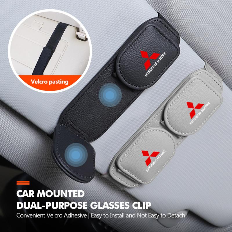 For Mitsubishi Car Eyeglass Holder Glasses Storage Card Ticket Clip Storage Accessories Outlander Lancer Cross Colt Xpander